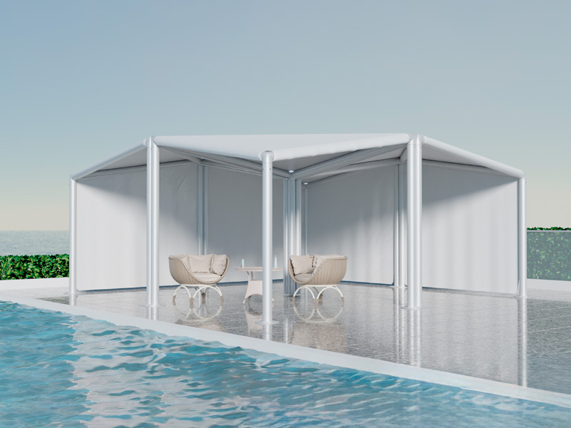 Шатёр Кайт белый 8x8 (Со стенками)