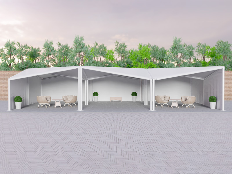 Шатёр Кайт белый Выставочный 12x18 (Со стенками)