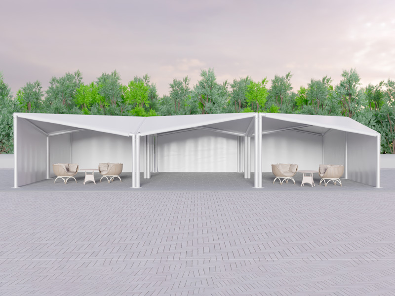 Шатёр Кайт белый Выставочный 12x18 (Со стенками)