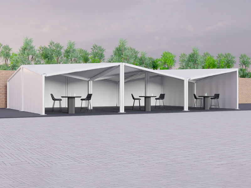 Шатёр Кайт белый Выставочный 12x18 (Со стенками)