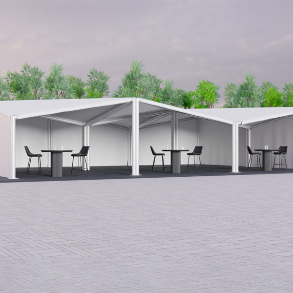 Шатёр Кайт белый Выставочный 12x18 (Со стенками)