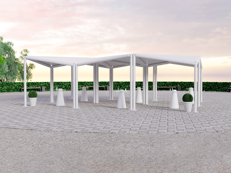 Шатёр Кайт белый Выставочный 8x12