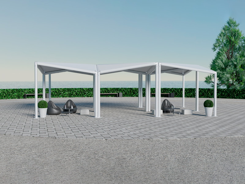 Шатёр Кайт белый Выставочный 8x12