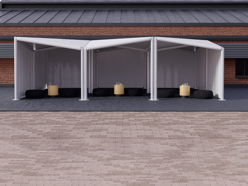 Шатёр Кайт белый Выставочный 8x12 (Со стенками)