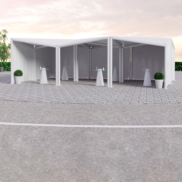 Шатёр Кайт белый Выставочный 8x12 (Со стенками)