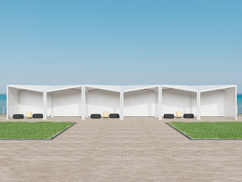 Шатёр Кайт белый Ярмарочный 4x24 (Со стенками)