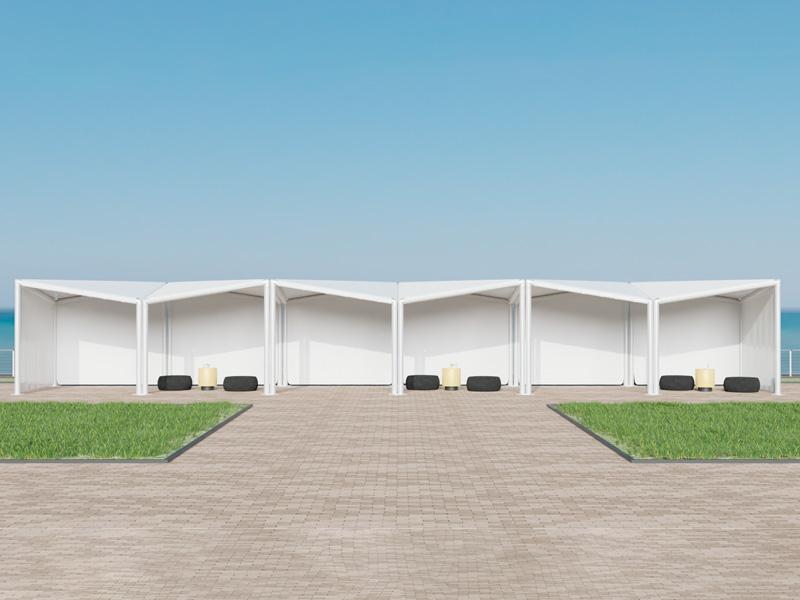 Шатёр Кайт белый Ярмарочный 4x24 (Со стенками)