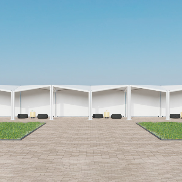 Шатёр Кайт белый Ярмарочный 4x24 (Со стенками)