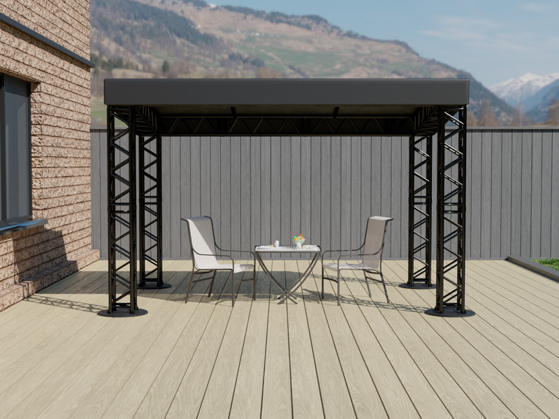 Шатёр «Односкатный» из ферм 4x3 (Чёрный)