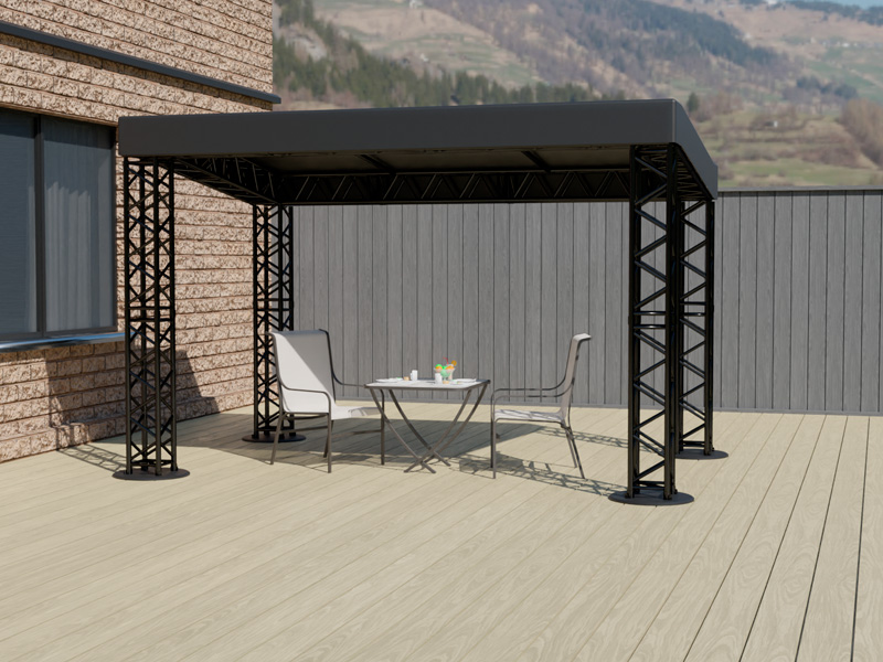 Шатёр «Односкатный» из ферм 4x3 (Чёрный)