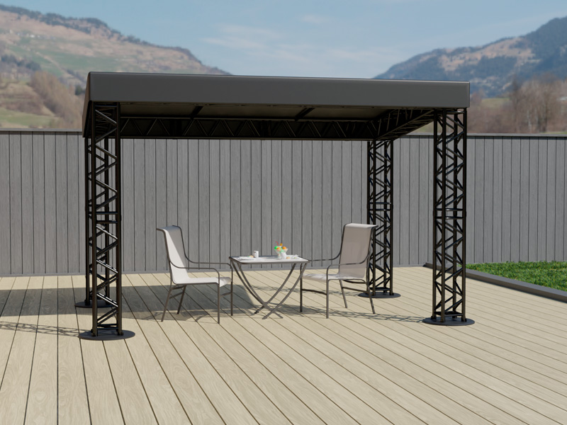 Шатёр «Односкатный» из ферм 4x3 (Чёрный)