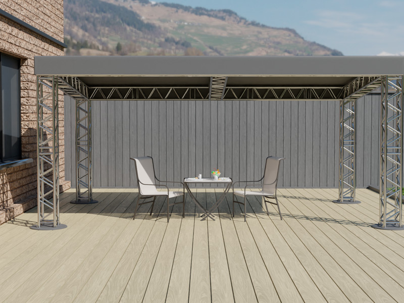 Шатёр «Односкатный» из ферм 6x4 (Металлик)