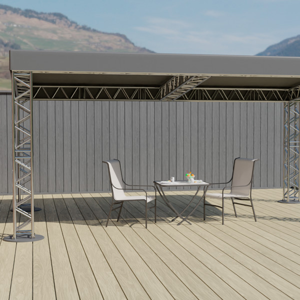 Шатёр «Односкатный» из ферм 6x4 (Металлик)