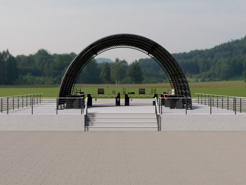 Шатёр «Тоннельный» из ферм 10x8 (Чёрный)