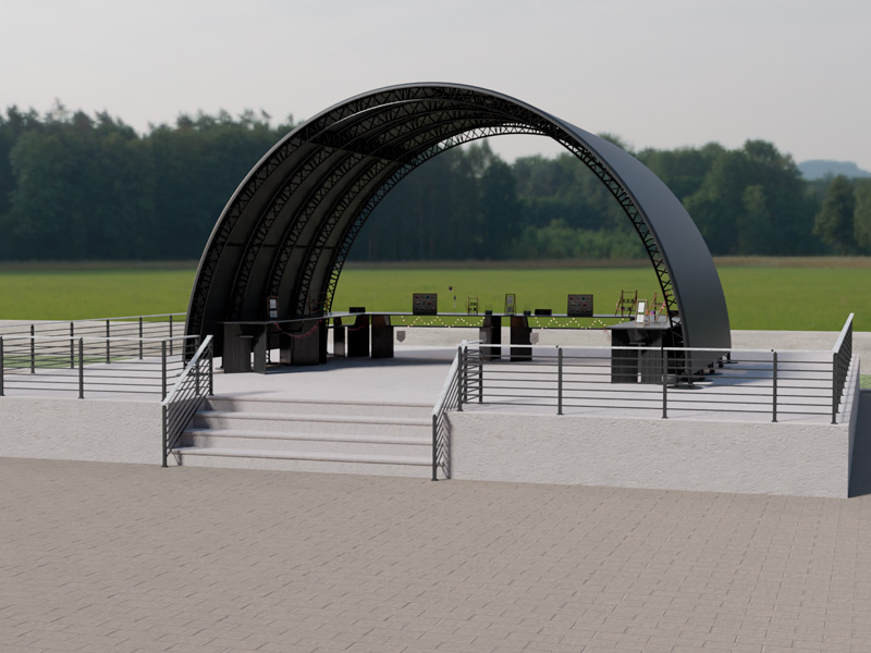 Шатёр «Тоннельный» из ферм 10x8 (Чёрный)