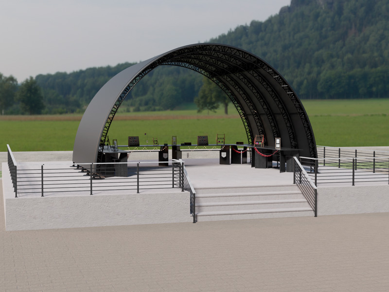 Шатёр «Тоннельный» из ферм 10x8 (Чёрный)