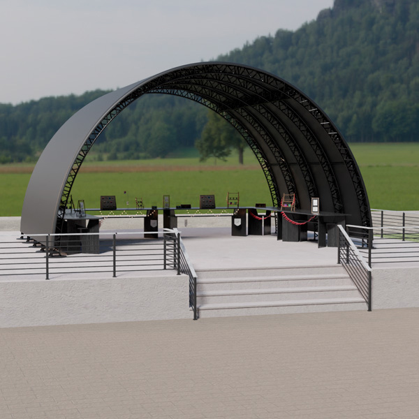 Шатёр «Тоннельный» из ферм 10x8 (Чёрный)