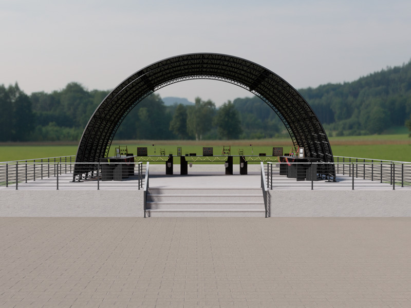 Шатёр «Тоннельный» из ферм 12x10 (Чёрный)