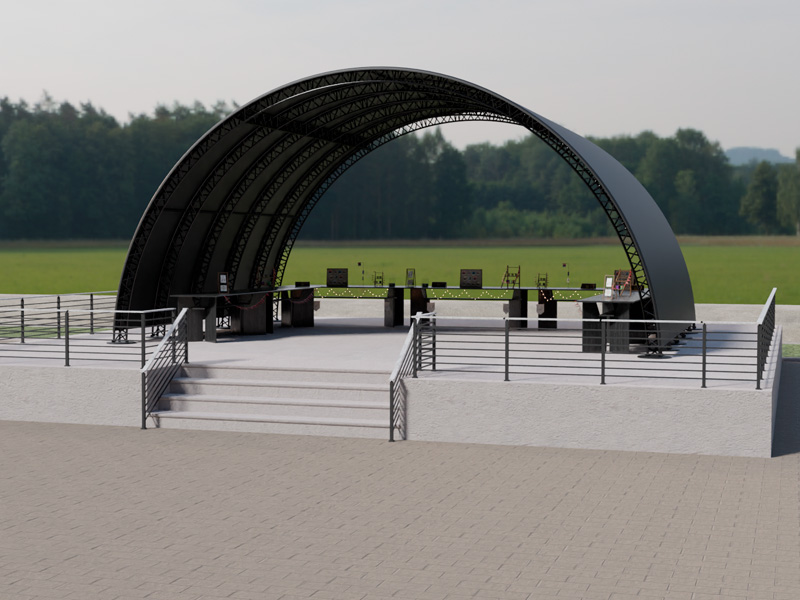 Шатёр «Тоннельный» из ферм 12x10 (Чёрный)