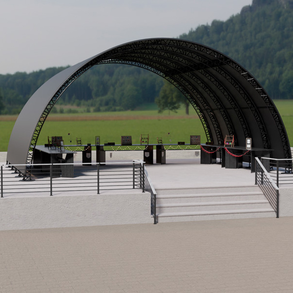 Шатёр «Тоннельный» из ферм 12x10 (Чёрный)