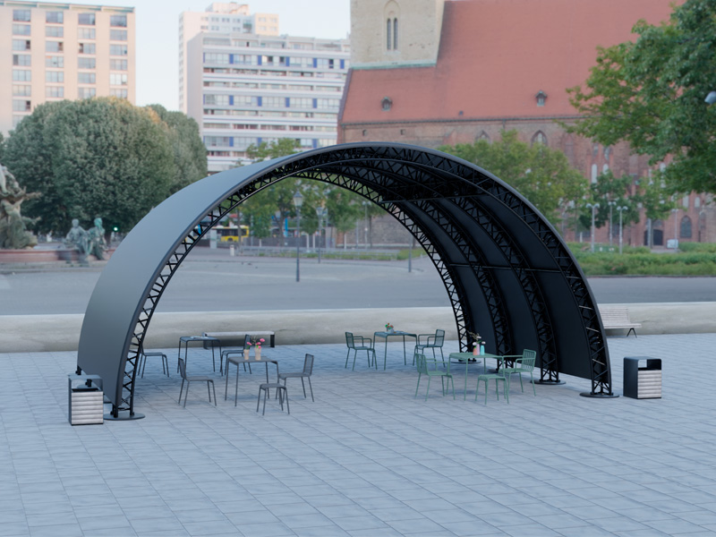 Шатёр «Тоннельный» из ферм 8x6 (Чёрный)