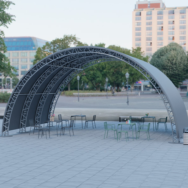 Шатёр «Тоннельный» из ферм 8x6 (Металлик)