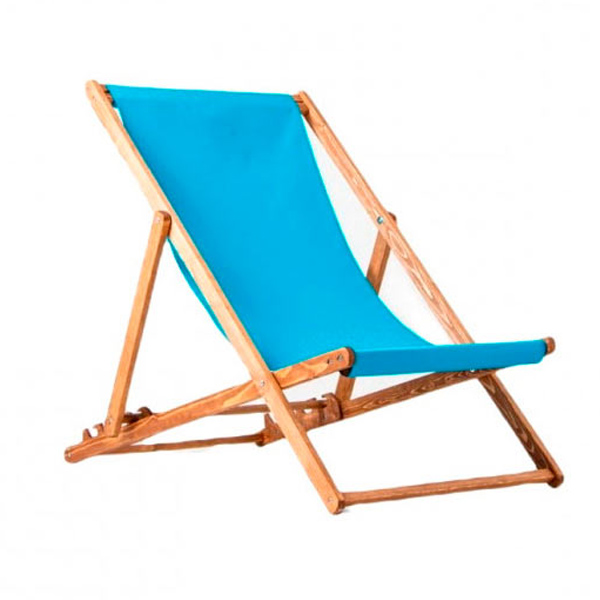 Шезлонг голубой
