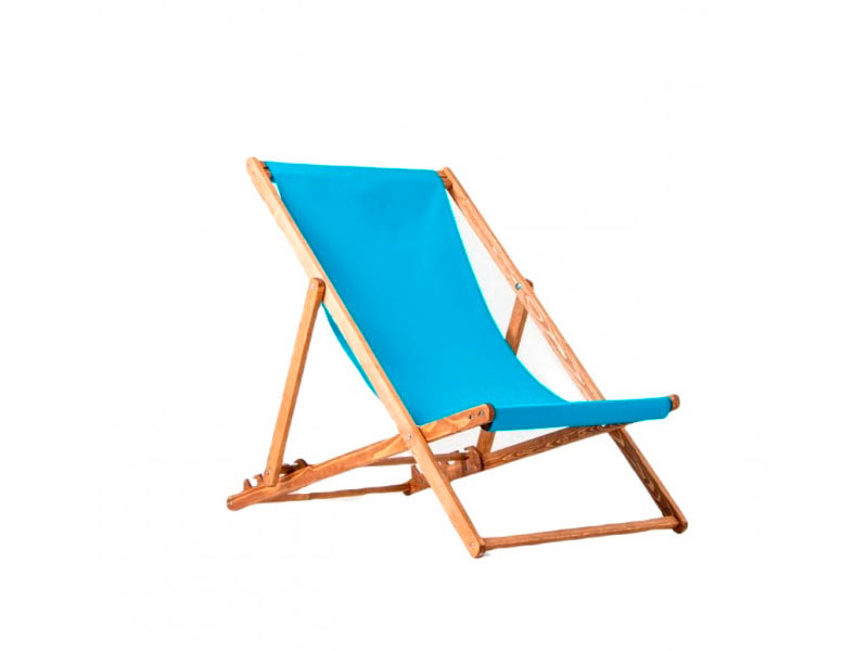 Шезлонг голубой