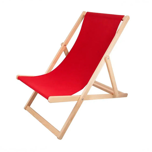 Шезлонг красный