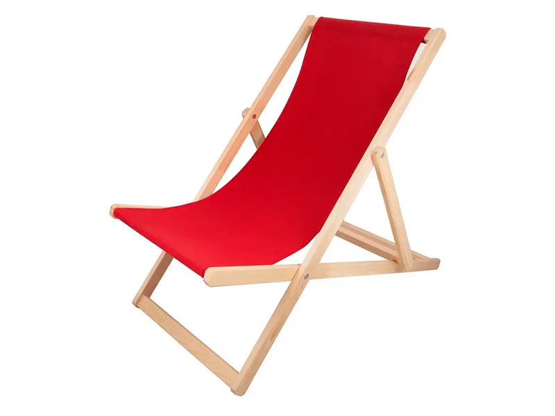 Шезлонг красный