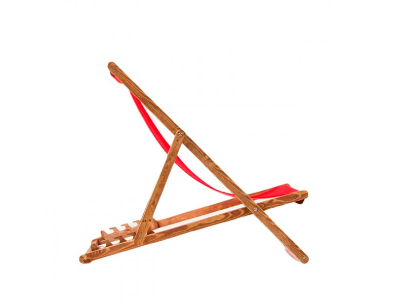 Шезлонг красный