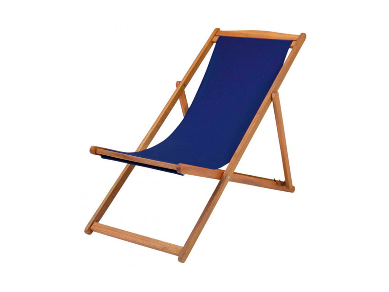 Шезлонг синий