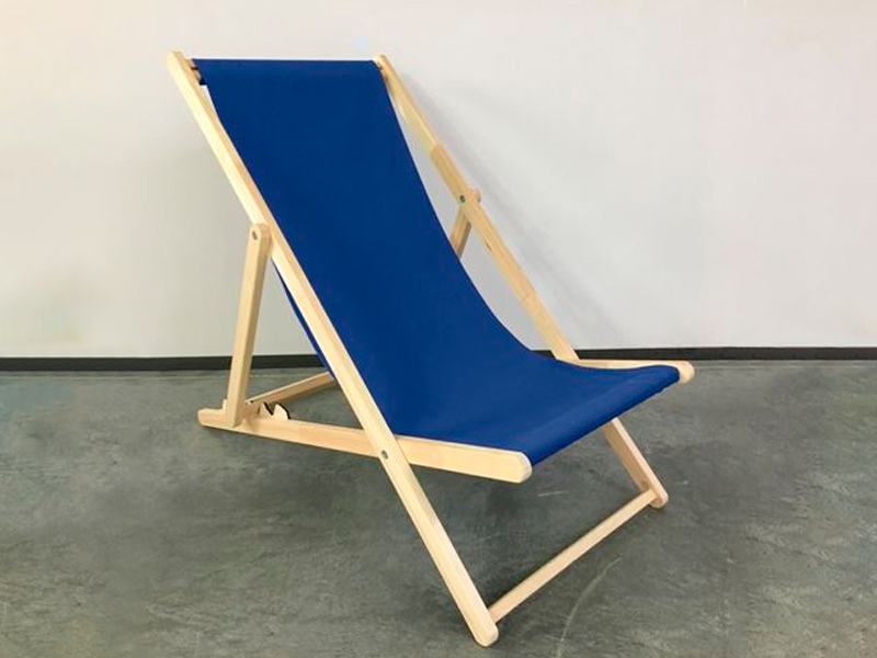Шезлонг синий