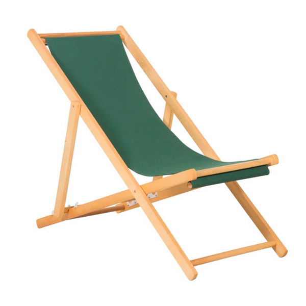 Шезлонг зелёный