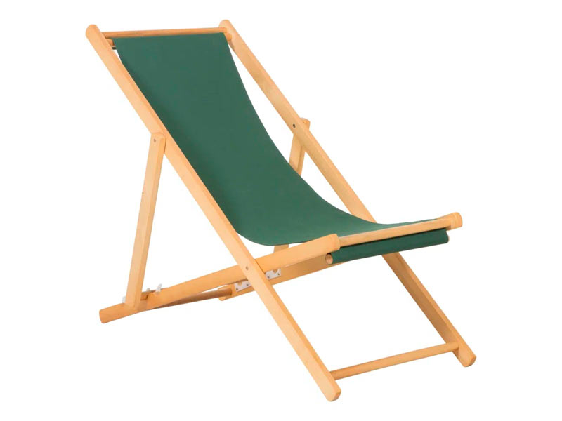 Шезлонг зелёный