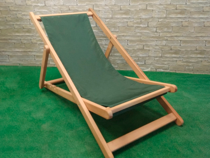 Шезлонг зелёный