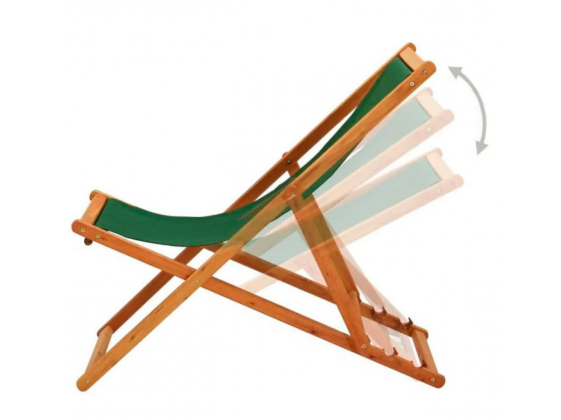 Шезлонг зелёный