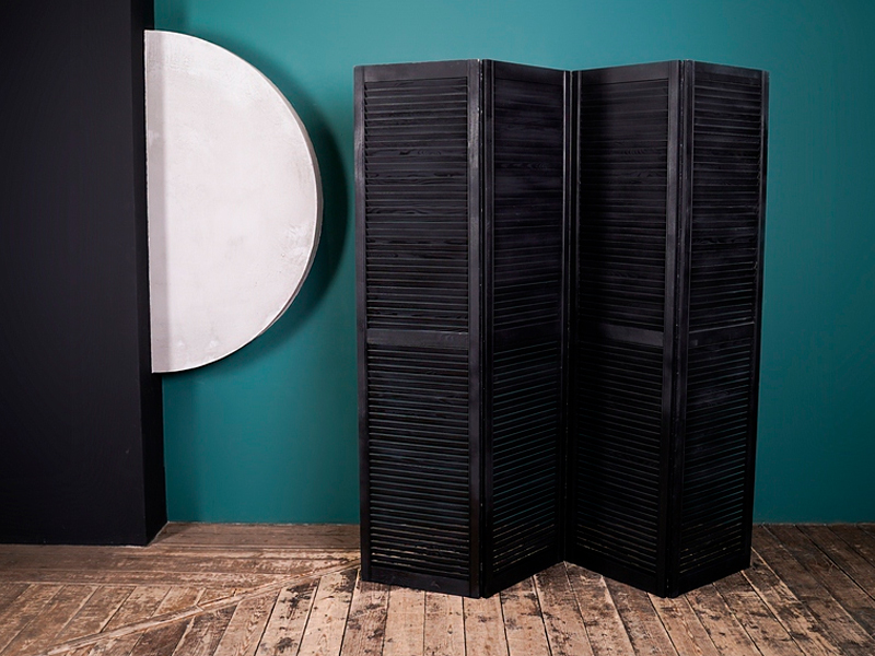 Ширма деревянная чёрного цвета
