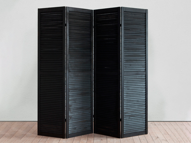 Ширма деревянная чёрного цвета