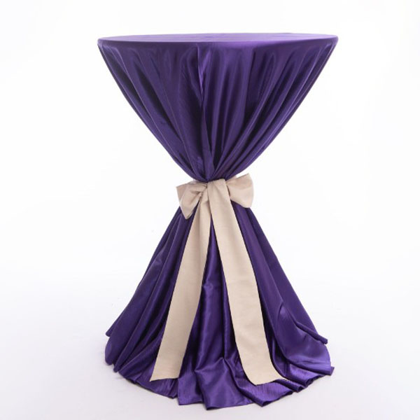 Скатерть круглая черничная для коктейльного стола