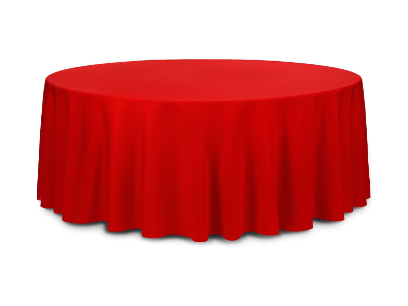 Круглая красная скатерть диаметром 3,2м