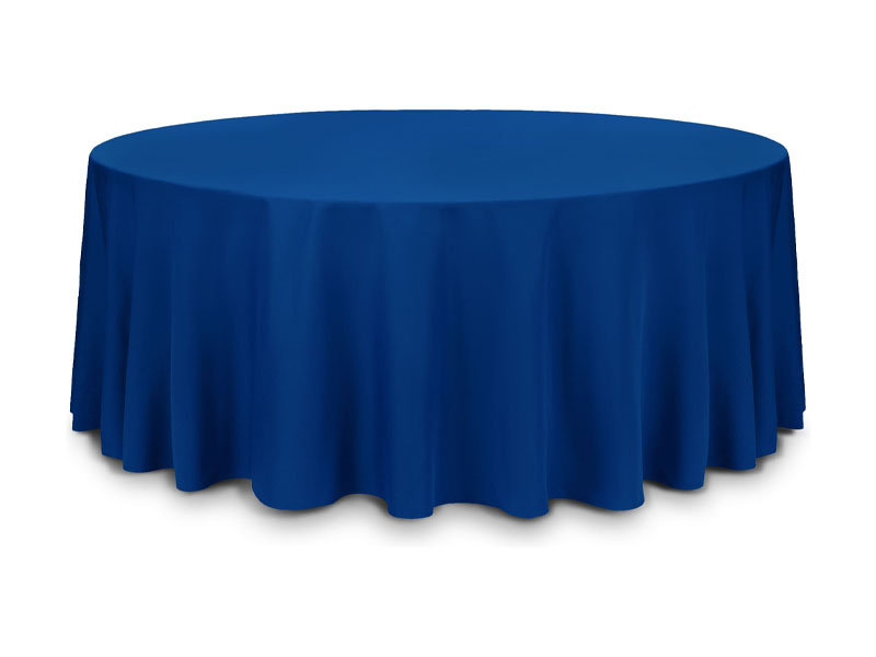 Круглая васильковая скатерть диаметром 3,2м