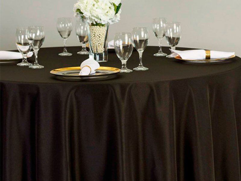 Скатерть круглая 3,2м черная
