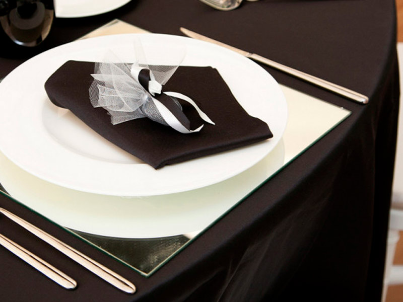 Скатерть круглая 3,2м черная «Сатен Испания»