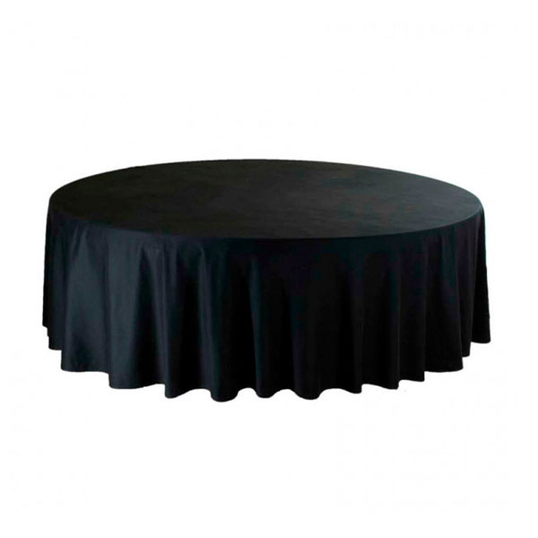 Скатерть круглая 3,2м черная «Сатен Испания»