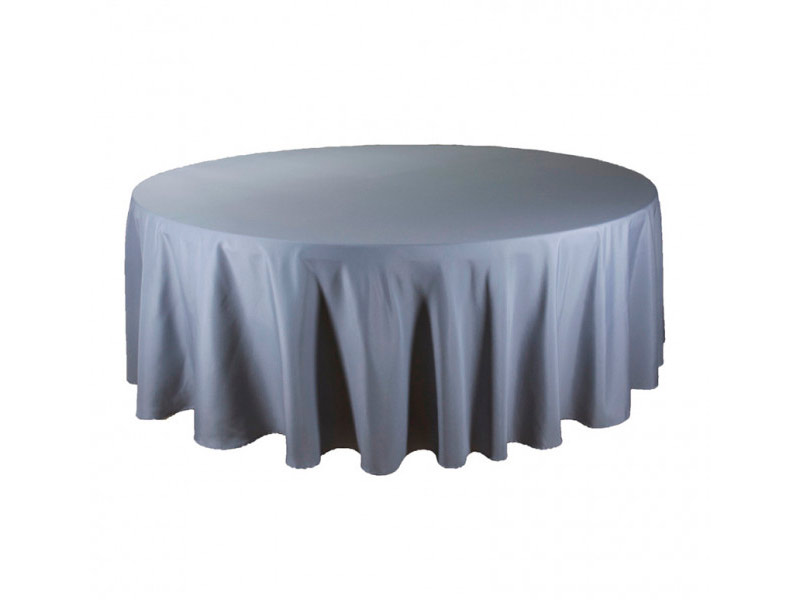 Скатерть круглая 3,2м серая