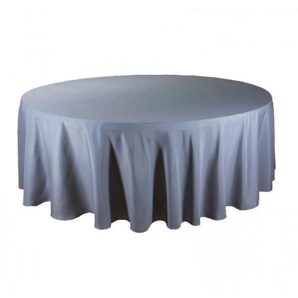 Скатерть круглая 3,2м серая