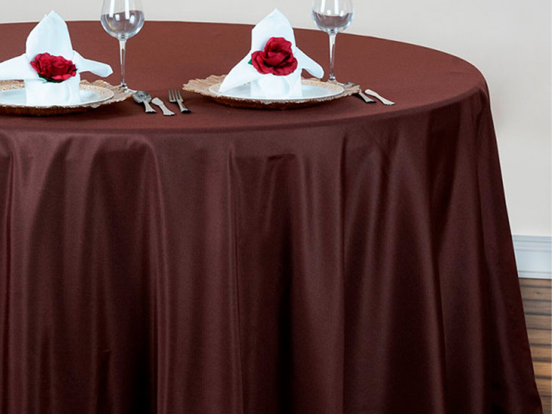 Скатерть круглая 3,2м шоколадная