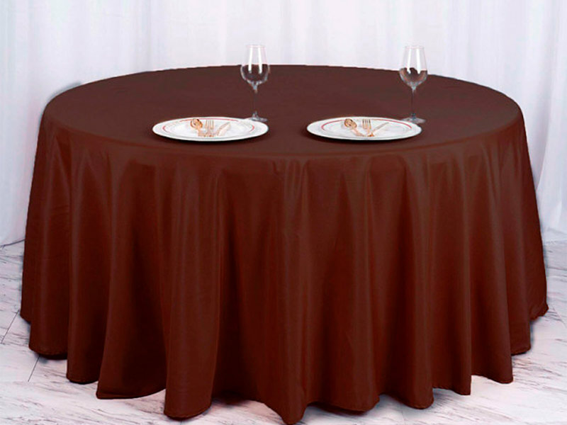 Скатерть круглая 3,2м шоколадная