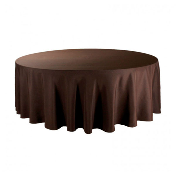 Скатерть круглая 3,2м шоколадная